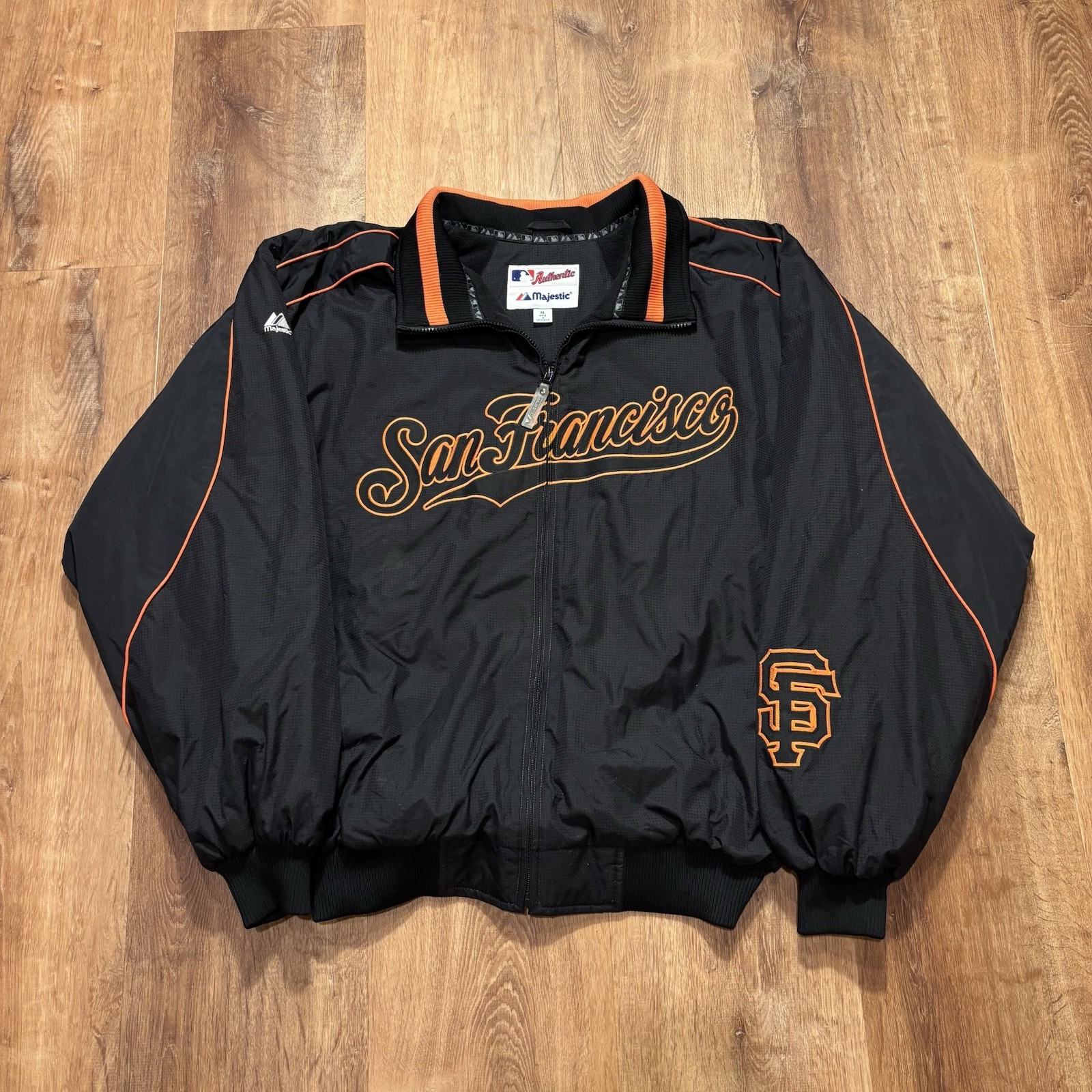 Vintage Majestic San Francisco Giants Dugout Jacket Mens XL Lined Full Zip MLB Vintage Majestic San Francisco Giants Dugout Jacket Mens XL Lined Full Zip MLB