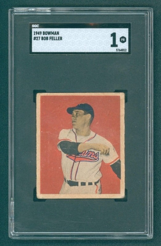 1949 Bowman Bob Feller #27 SGC 1 Cleveland Indians HOF 1949 Bowman Bob Feller #27 SGC 1 Cleveland Indians HOF