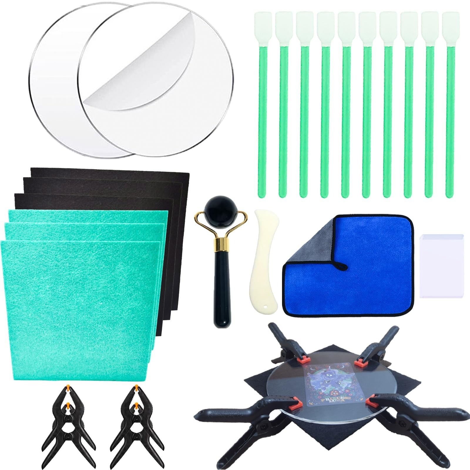 Luxiys 28PCS Trading Card Cleaning Kit Sports Card Care Accessories Set