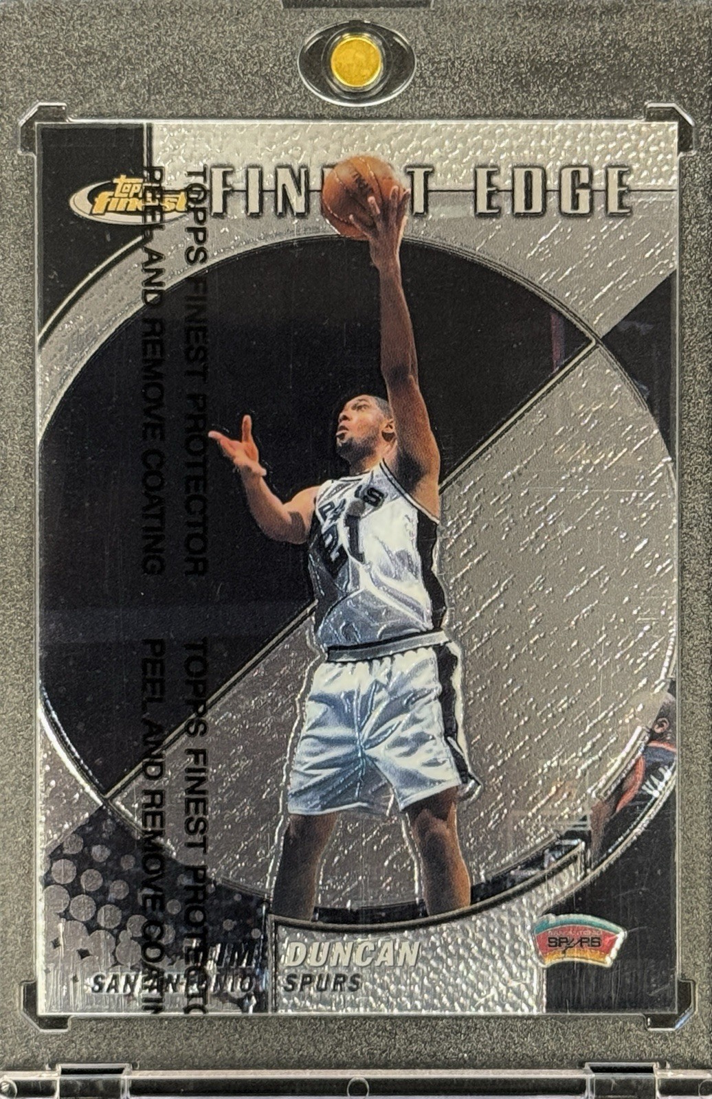 TIM DUNCAN RARE 2000 BLACK SILVER CHROME TOPPS FINEST EDGE INVESTMENT CARD MINT TIM DUNCAN RARE 2000 BLACK SILVER CHROME TOPPS FINEST EDGE INVESTMENT CARD MINT