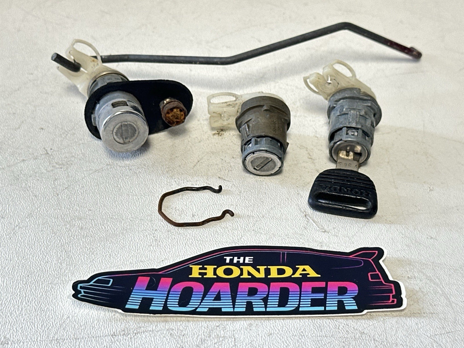 1988-1991 Honda Civic CRX LEFT RIGHT DOOR & TRUNK Lock Cylinders w/ Key OEM