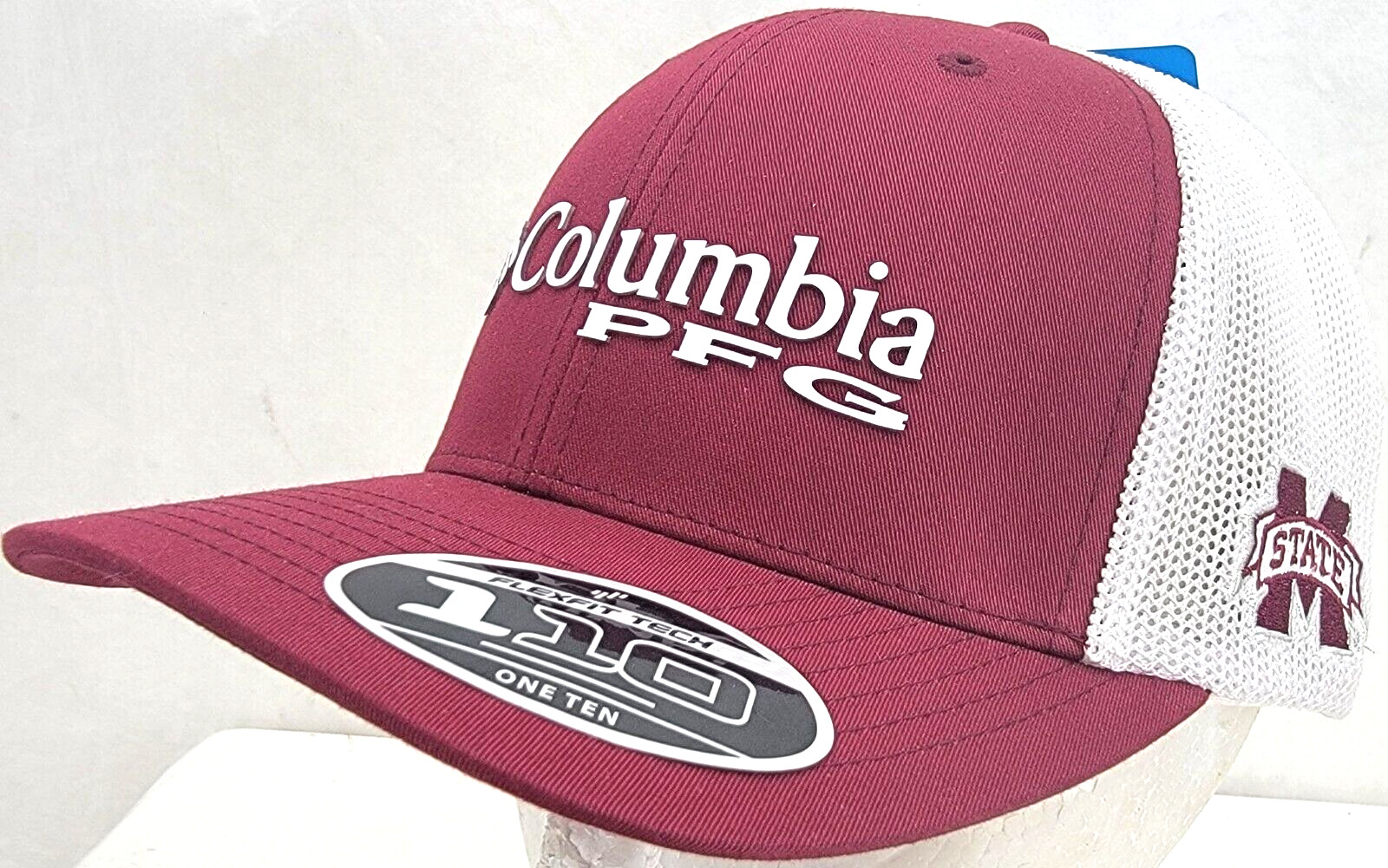 NEW Mississippi State MSU Bulldogs Maroon Columbia Mesh Snapback Trucker Cap Hat