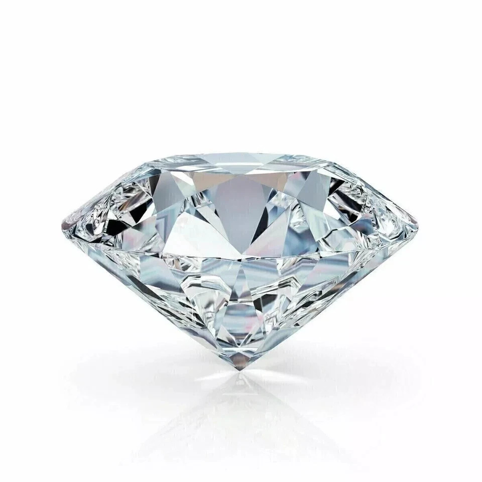 Natural White Diamond 1 CT Round Cut VVS1 D Grade 6.75 mm Certified Stone.