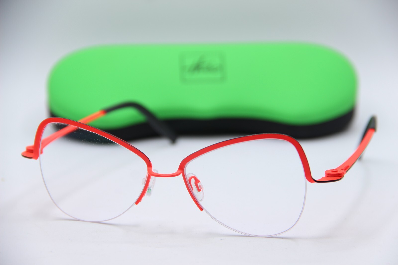 NEW THEO BAMBERG 458 RED BLACK GUNMETAL AUTHENTIC FRAMES EYEGLASSES 49-14