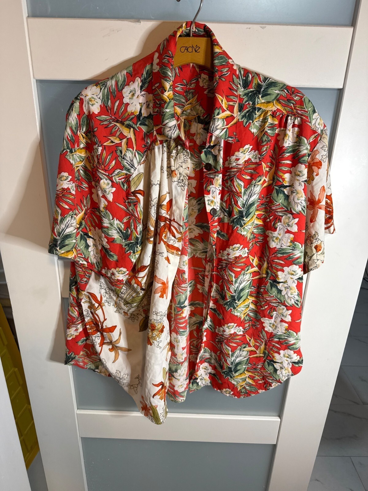 Buffalo David Bitton Womens Tropical Floral Button-Up Shirt S              45-46