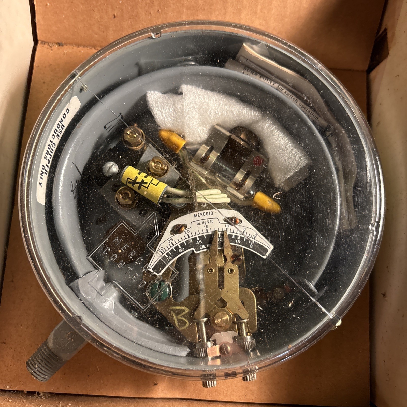 Vintage Mercoid Control - Steam Pressure Switch - #DA-31-153, RG-2 Vintage Mercoid Control - Steam Pressure Switch - #DA-31-153, RG-2