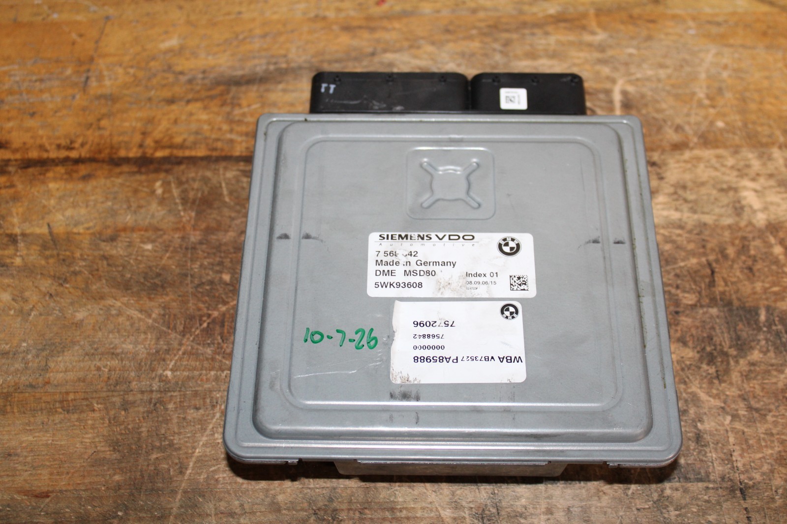 2007-2008 BMW 135i 335i 535i N54 MSD80 DME ECU 7583332 OEM 2007-2008 BMW 135i 335i 535i N54 MSD80 DME ECU 7583332 OEM