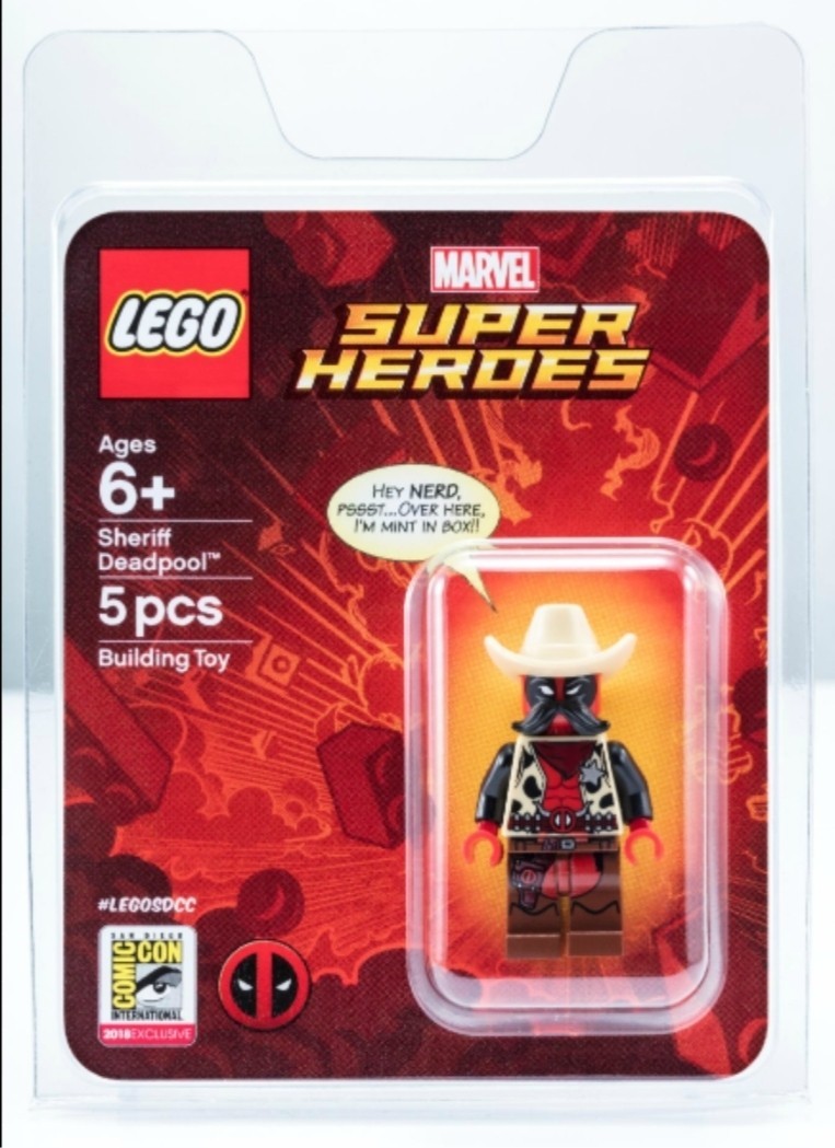 LEGO Marvel Super Heroes Sheriff Deadpool Minifigure SDCC Blister Exclusive