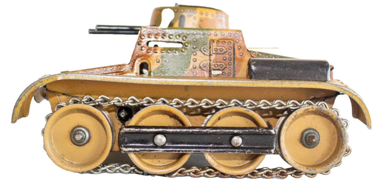 1930's Post-WWI German Gescha Panzer I Clockwork Tank
