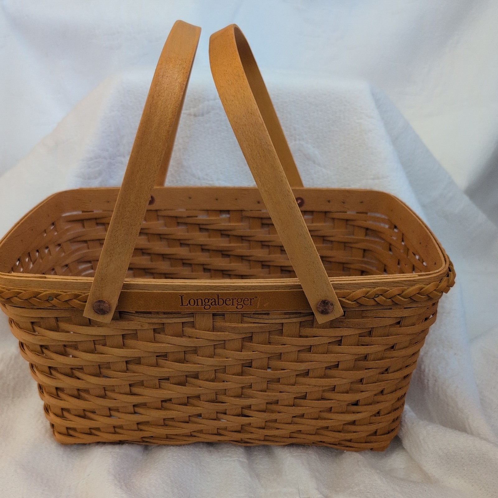 NIB Longaberger 2000 Founder’s Market Basket Woven Signed To Dad With Love NIB Longaberger 2000 Founder’s Market Basket Woven Signed To Dad With Love