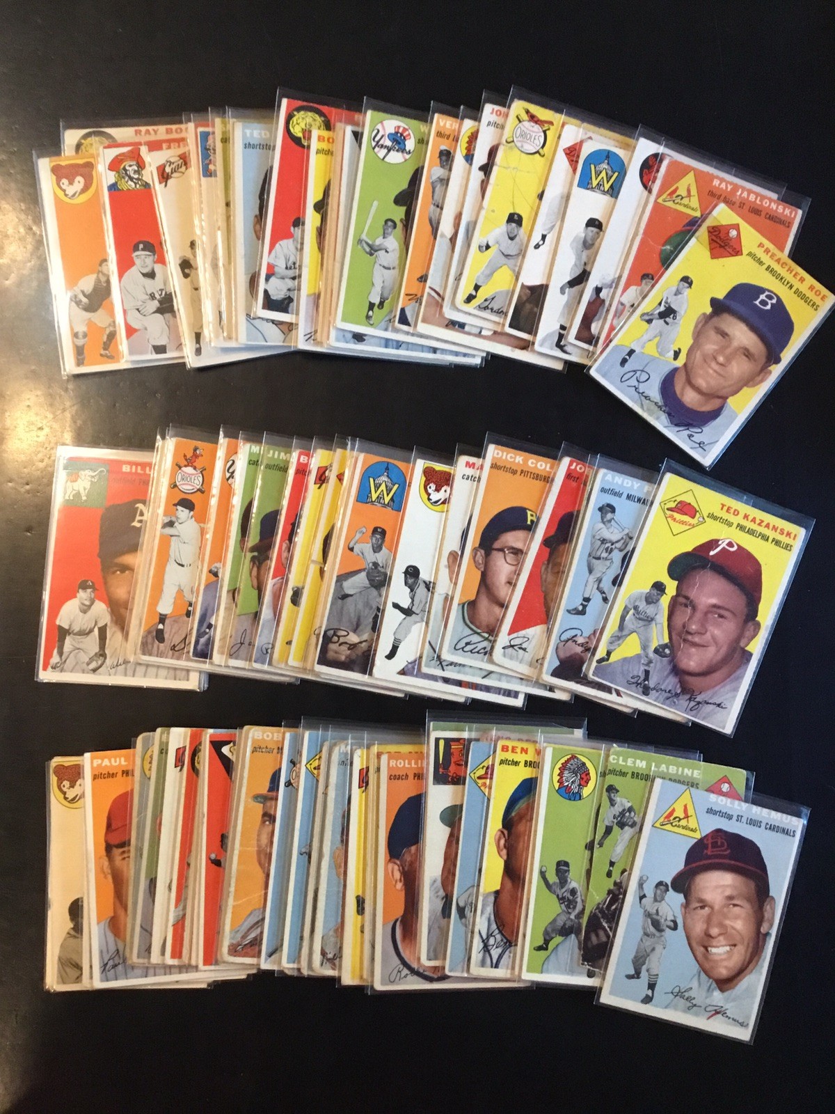 1954 TOPPS BASEBALL SET Starter/builder (79 total/77 Different) See Pics READ 1954 TOPPS BASEBALL SET Starter/builder (79 total/77 Different) See Pics READ