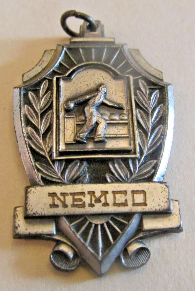 VTG 1952 NEMCO High Average 5th Place Bowling Pendant Silver Tone VTG 1952 NEMCO High Average 5th Place Bowling Pendant Silver Tone
