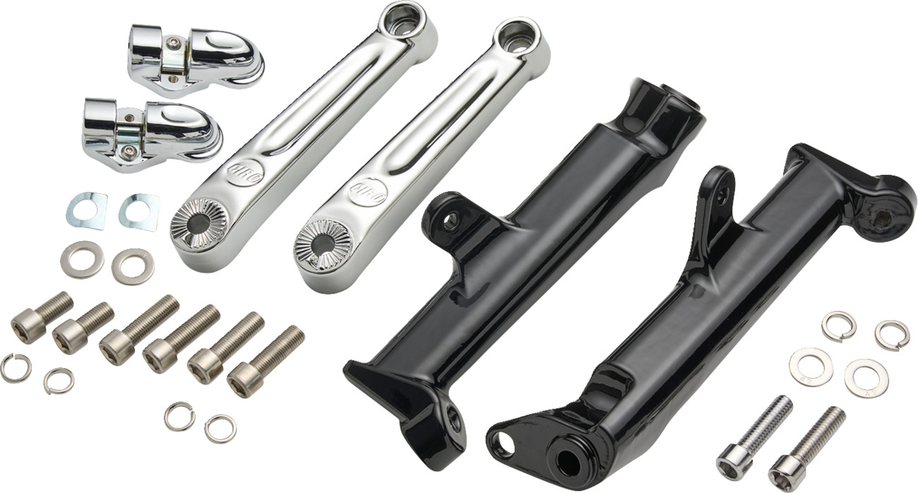 CIRO - Frame Mounted Adjustable Highway Peg Mount Extended Chrome | 60601