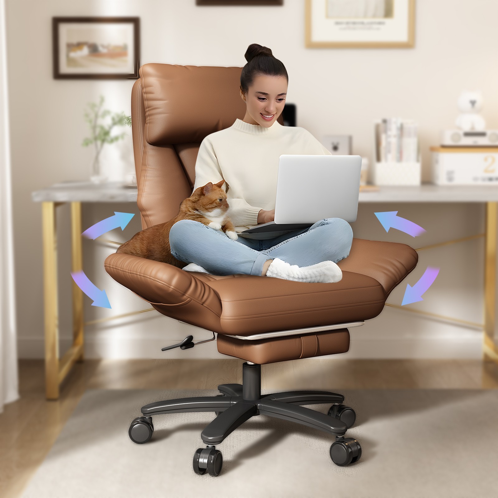500lbs Big and Tall Office Chair Cross Legged Reclin Wide Seat with Footrest 500lbs Big and Tall Office Chair Cross Legged Reclin Wide Seat with Footrest