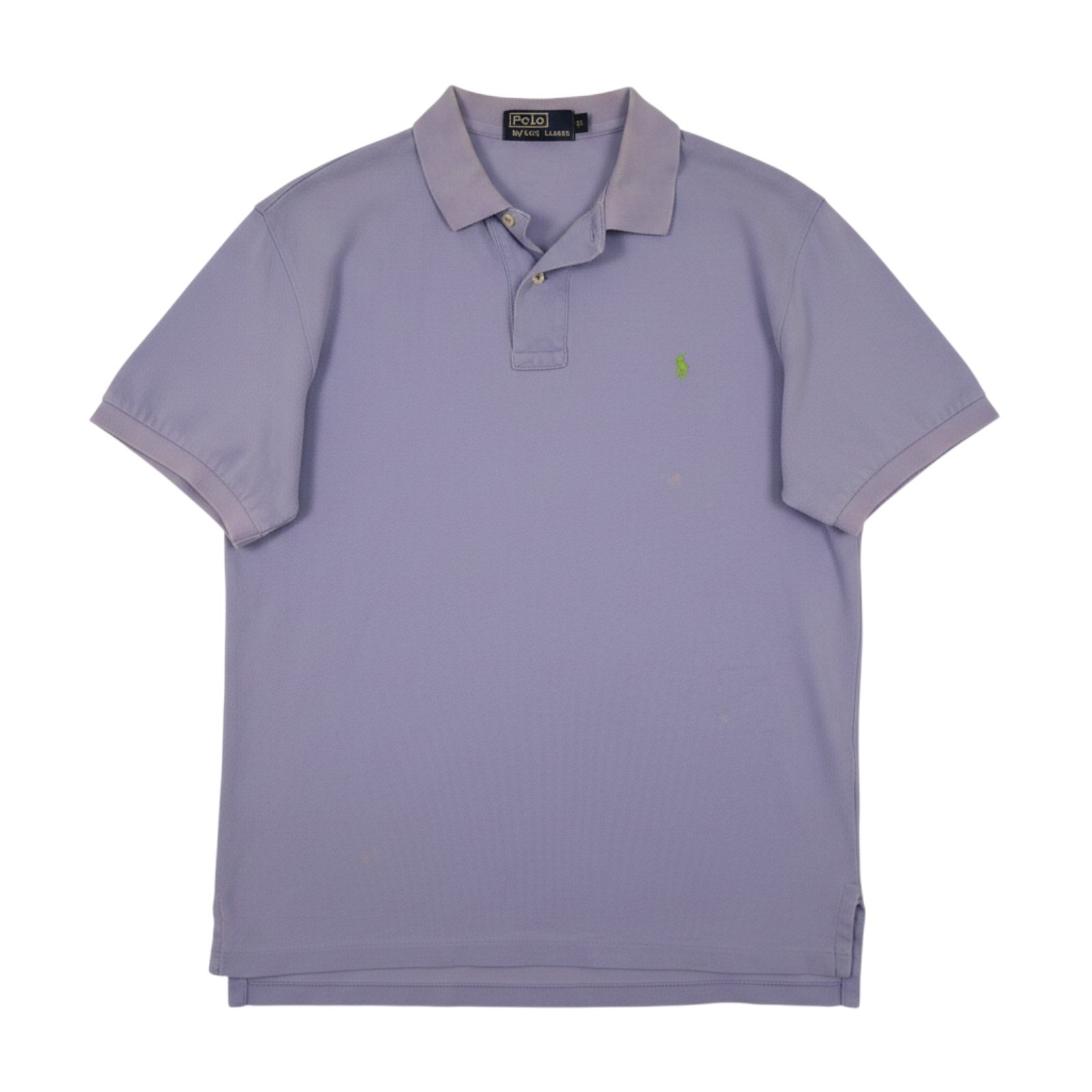 Vintage Polo Ralph Lauren Polo Shirt Mens Medium Blue Bleached Grunge Preppy USA