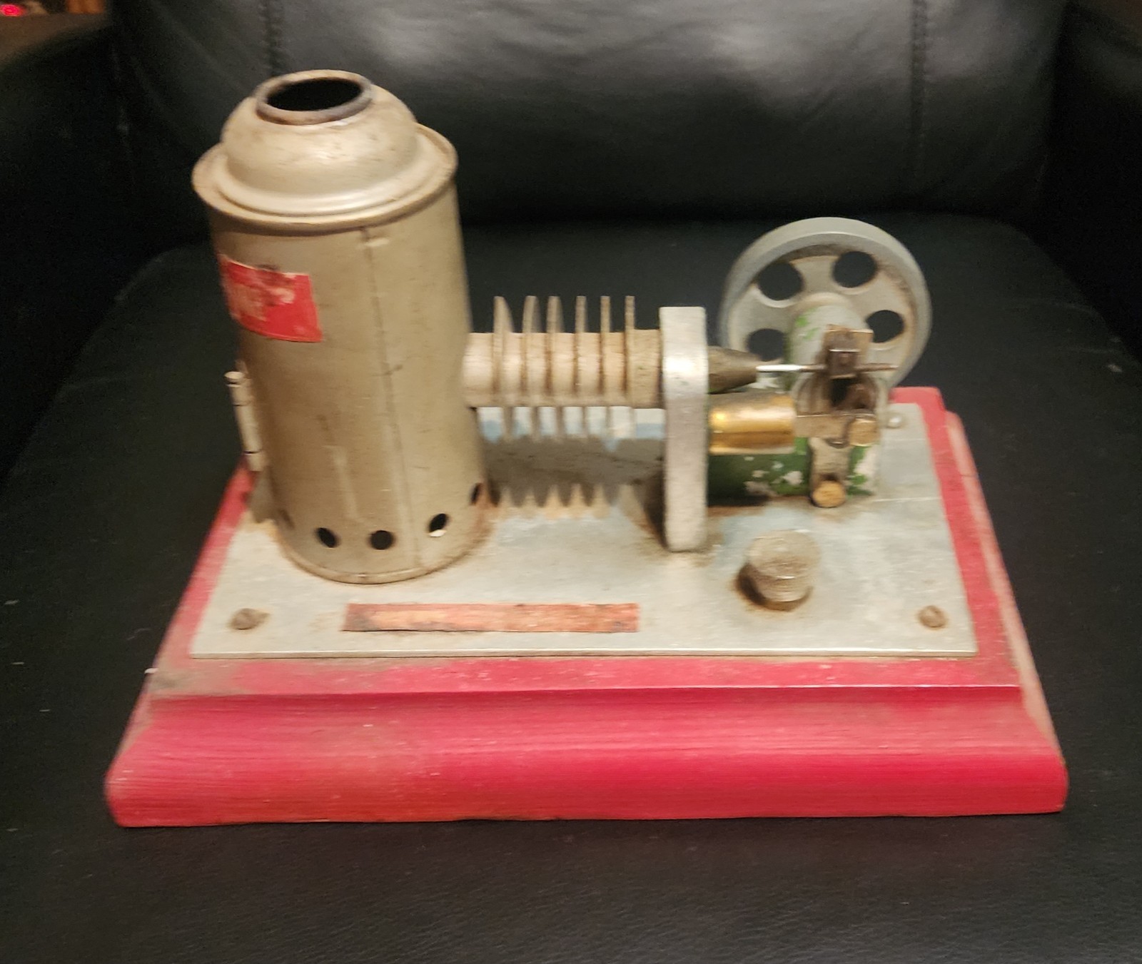 Vintage Hot Air Sterling Engine Vacuum Flame Licker Home Made Vintage Hot Air Sterling Engine Vacuum Flame Licker Home Made
