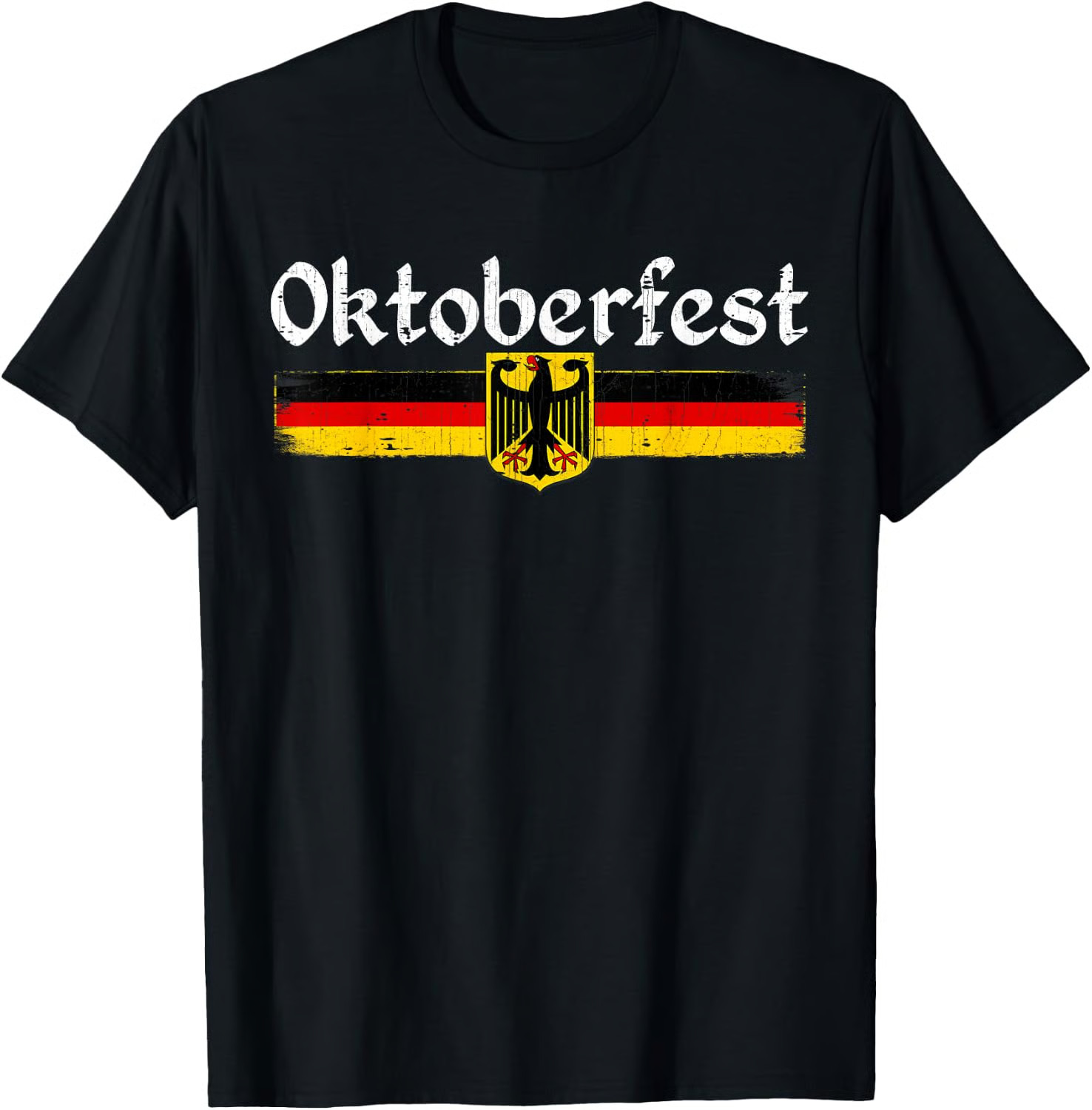 Oktoberfest German Drinking Men Women Vintage German Flag T-Shirt