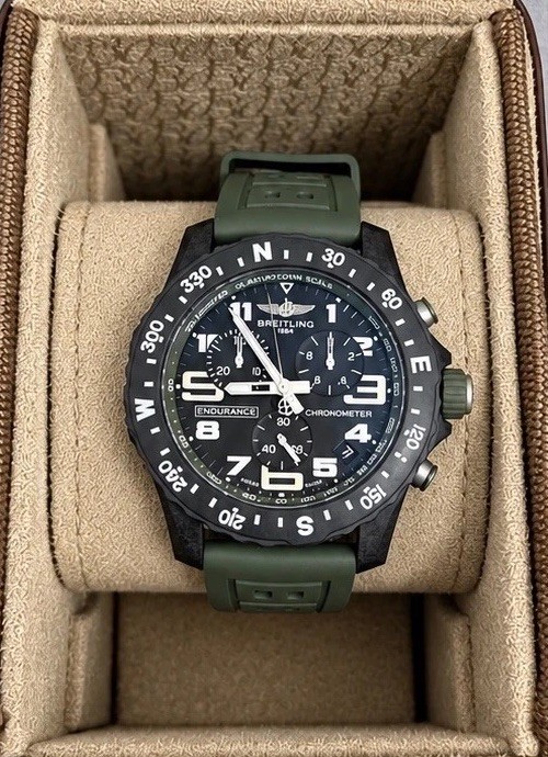 2026 Breitling Endurance Pro Chronograph 44mm Black Dial Green - B&P UNWORN 2026 Breitling Endurance Pro Chronograph 44mm Black Dial Green - B&P UNWORN