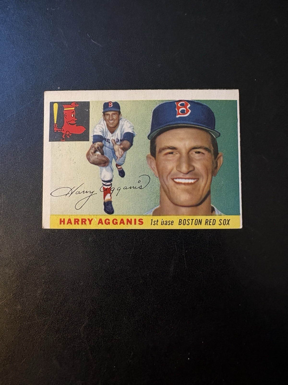 1955 Topps Baseball Card # 152 Harry Agganis Semi High # Rookie Ex-Nm Miscut 1955 Topps Baseball Card # 152 Harry Agganis Semi High # Rookie Ex-Nm Miscut