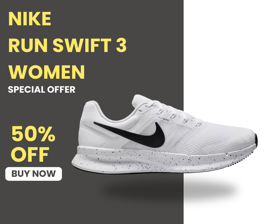 Nike Women's Run Swift 3 Running Shoes Black White Lightweight Athletic Sneakers