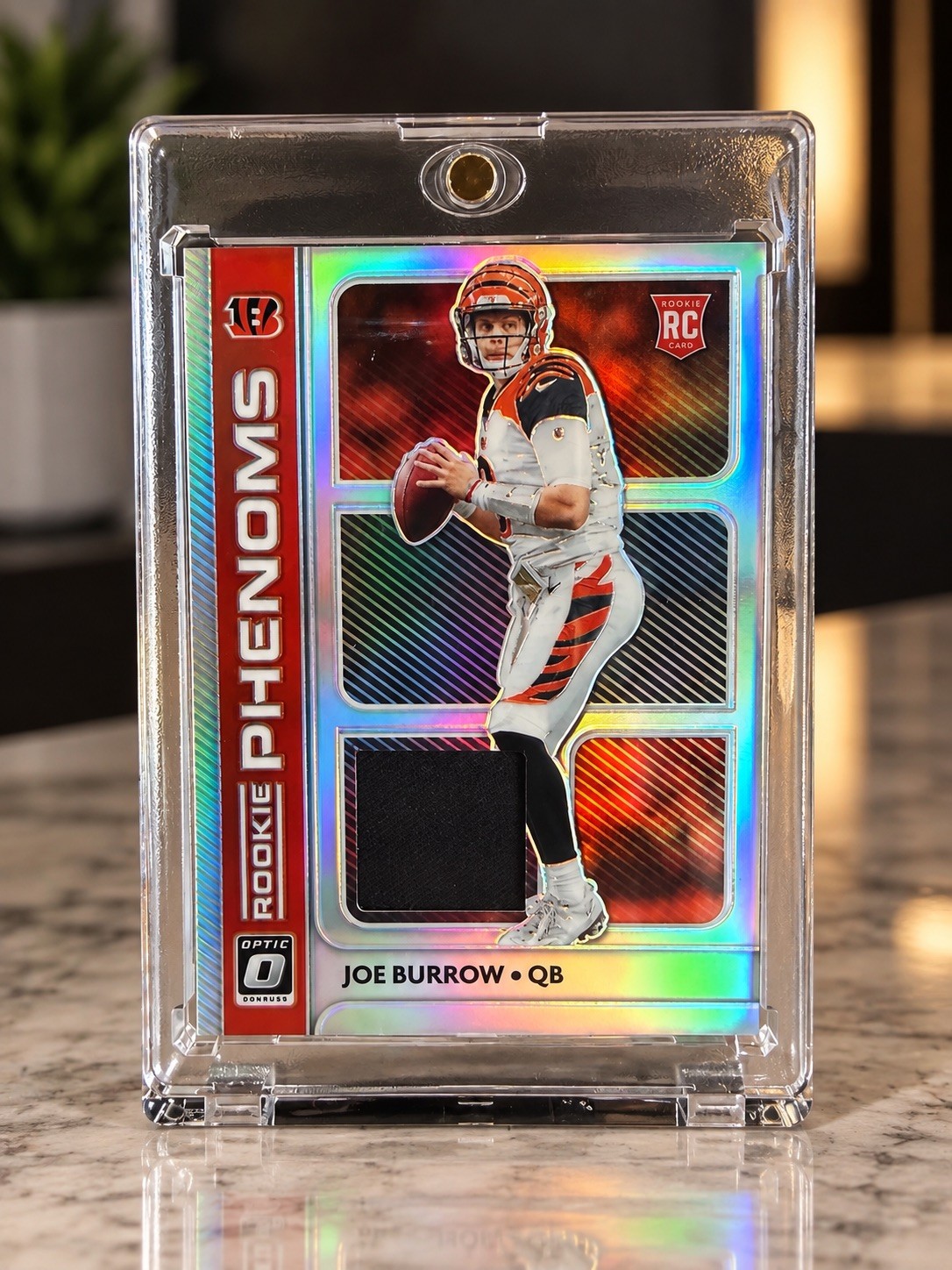 Joe Burrow Rookie Jersey Encased Rare Holographic