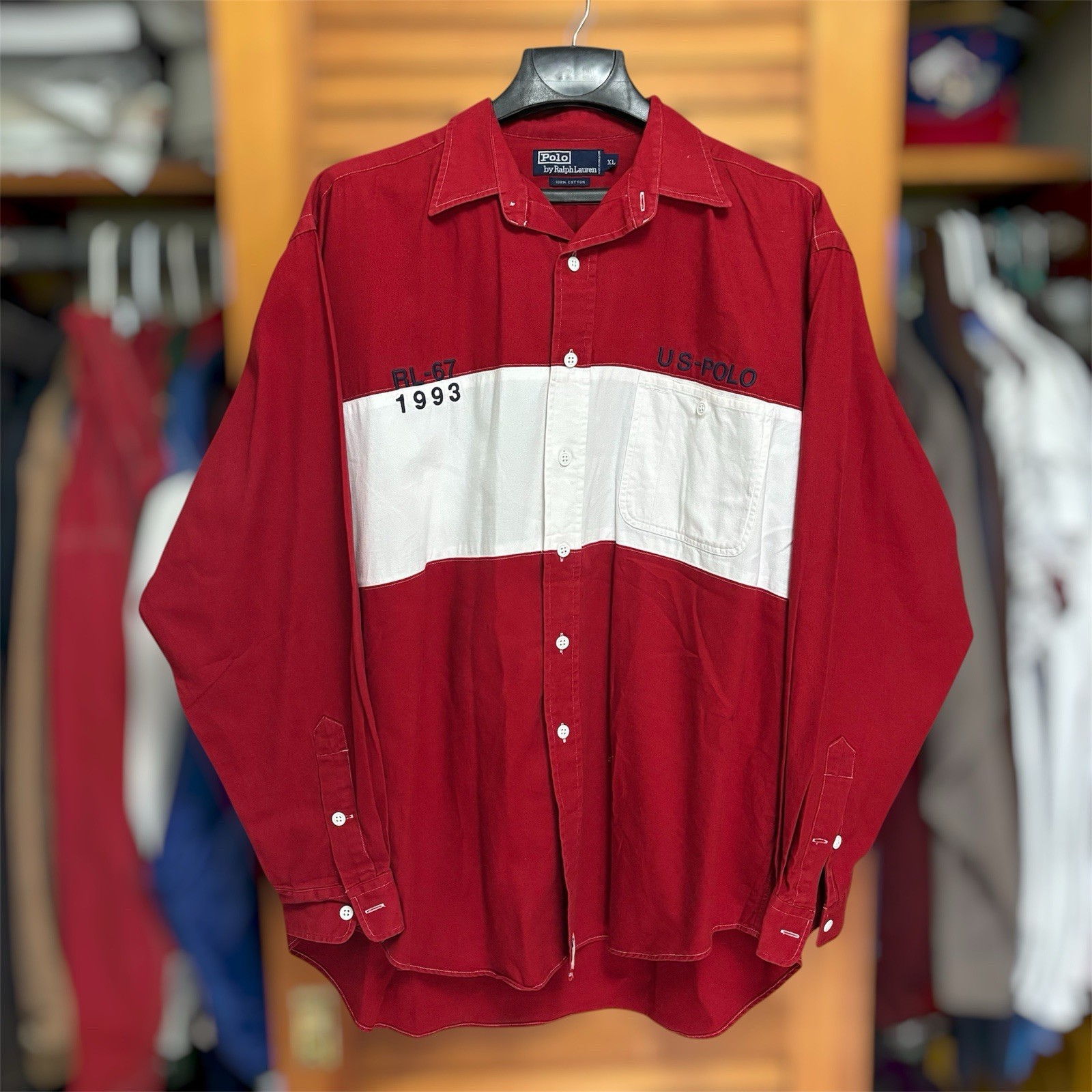 Vintage Ralph Lauren Polo CP RL-93 US-Polo 1993 Anchor Embroidered Sailing Shirt Vintage Ralph Lauren Polo CP RL-93 US-Polo 1993 Anchor Embroidered Sailing Shirt