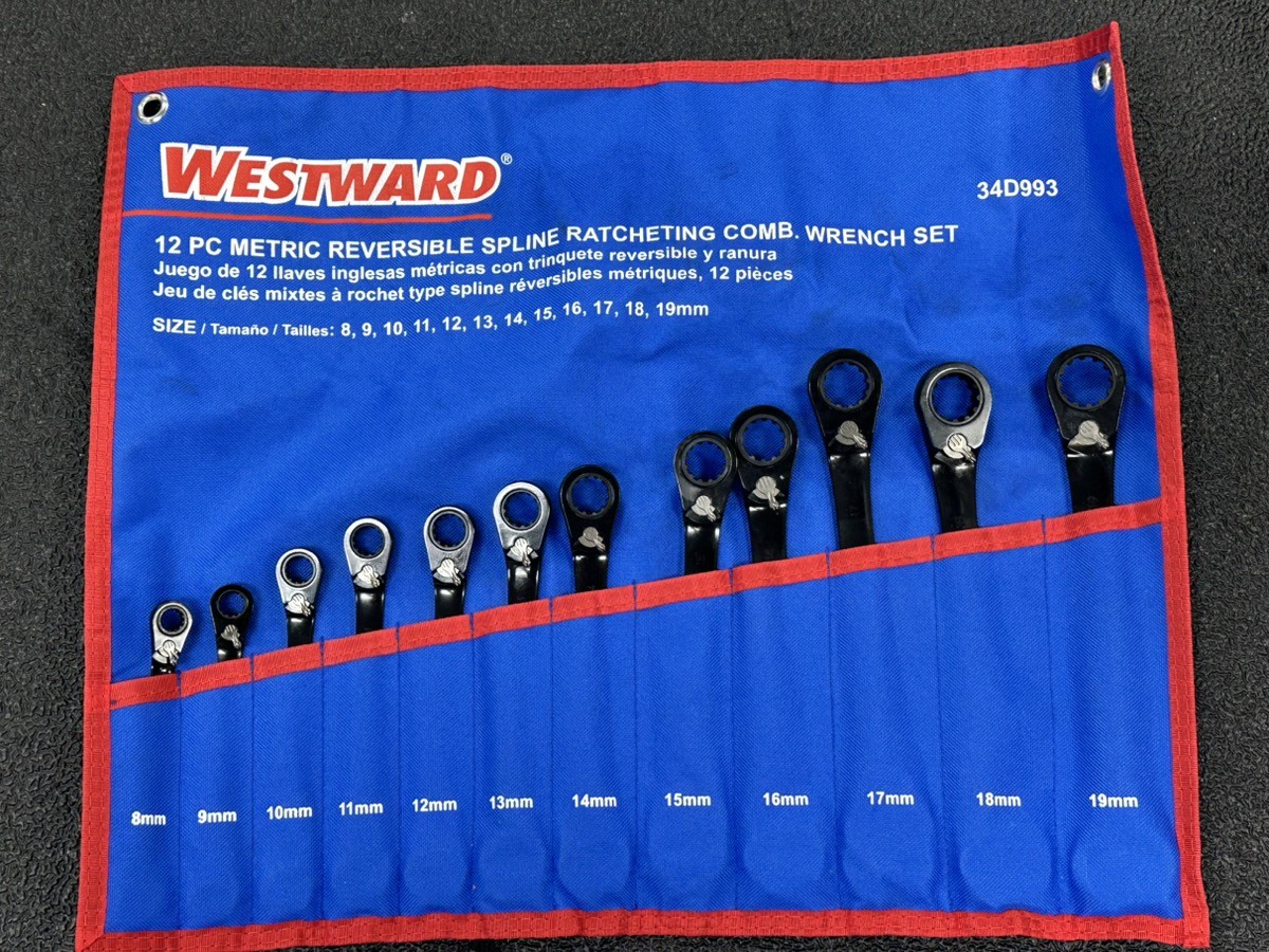 Westward Combination Ratcheting Wrench Set - 34D993 (PD1125111)