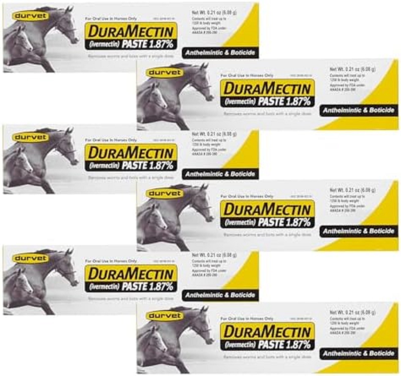 Equine Wormer Paste 6 Tubes Durvet Duramectin Equine Wormer Paste 6 Tubes Durvet Duramectin