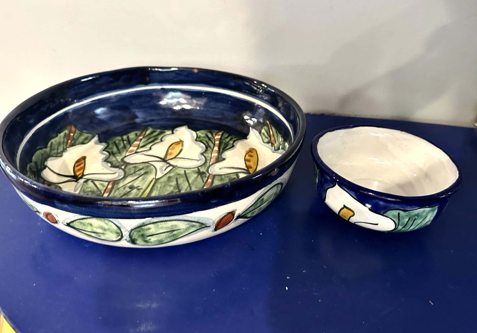 2 Vintage Talavera Mexican Pottery Bowls Artisan Hand Painted Signed T Ruth 2 Vintage Talavera Mexican Pottery Bowls Artisan Hand Painted Signed T Ruth