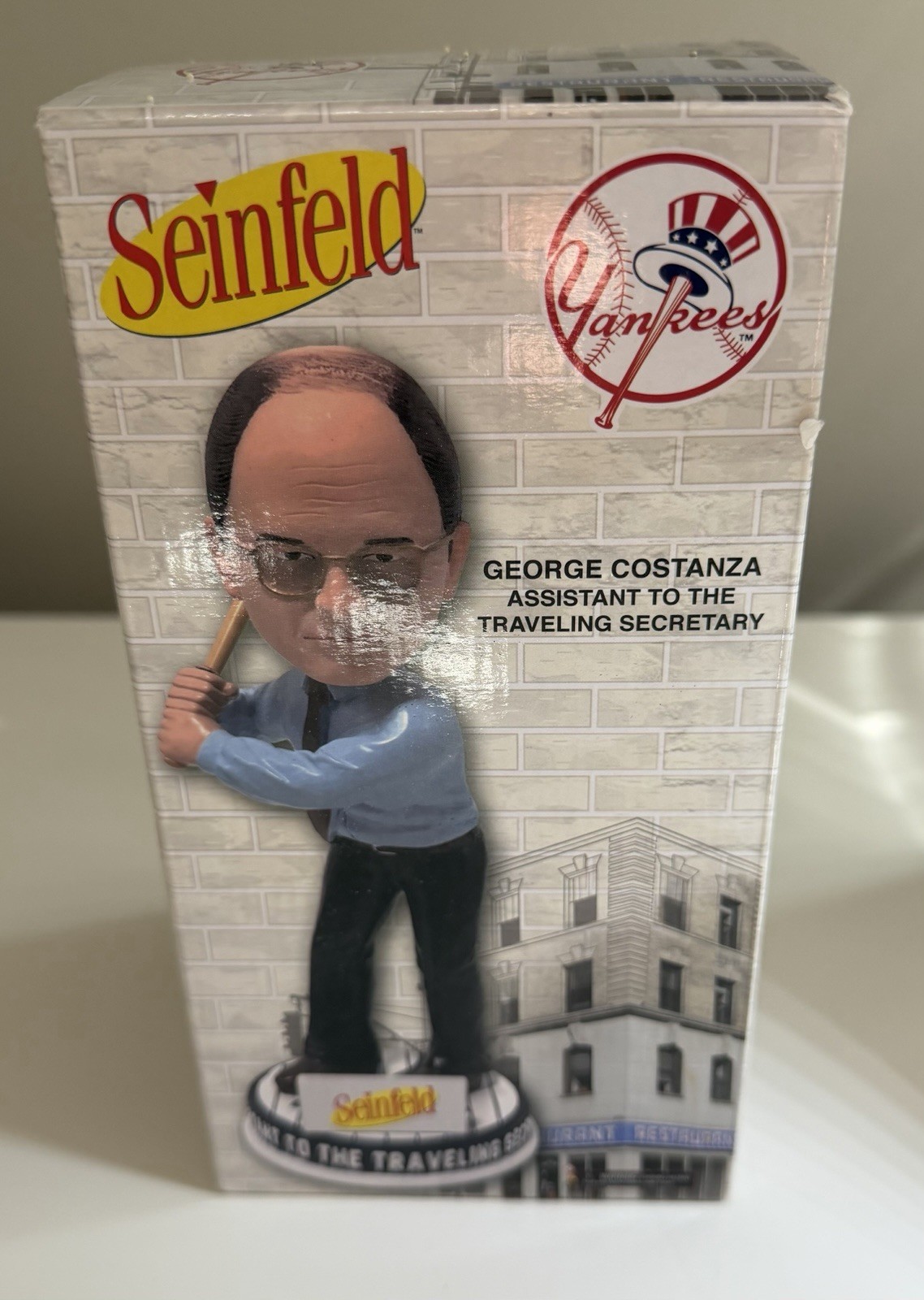 George Costanza NY Yankees Bobblehead New In Box George Costanza NY Yankees Bobblehead New In Box