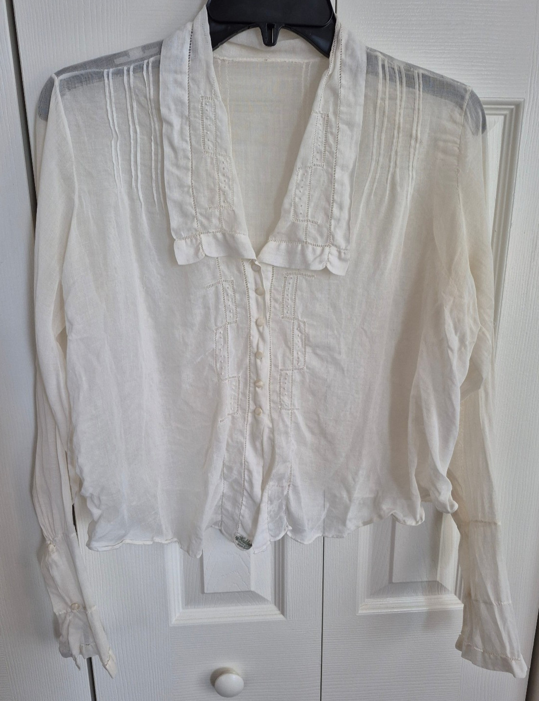 Antique Victorian Blouse White Edwardian Cropped Pintuck S Antique Victorian Blouse White Edwardian Cropped Pintuck S