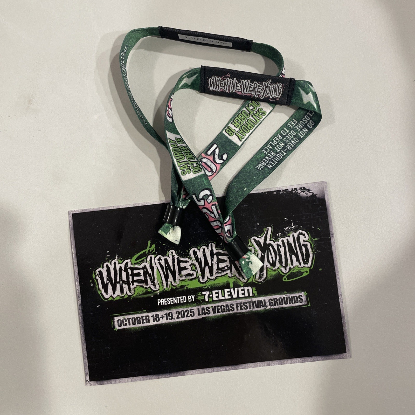When We Were Young - 2025 Saturday Oct 19 - GA Wristband Free Fast Shipping* When We Were Young - 2025 Saturday Oct 19 - GA Wristband Free Fast Shipping*