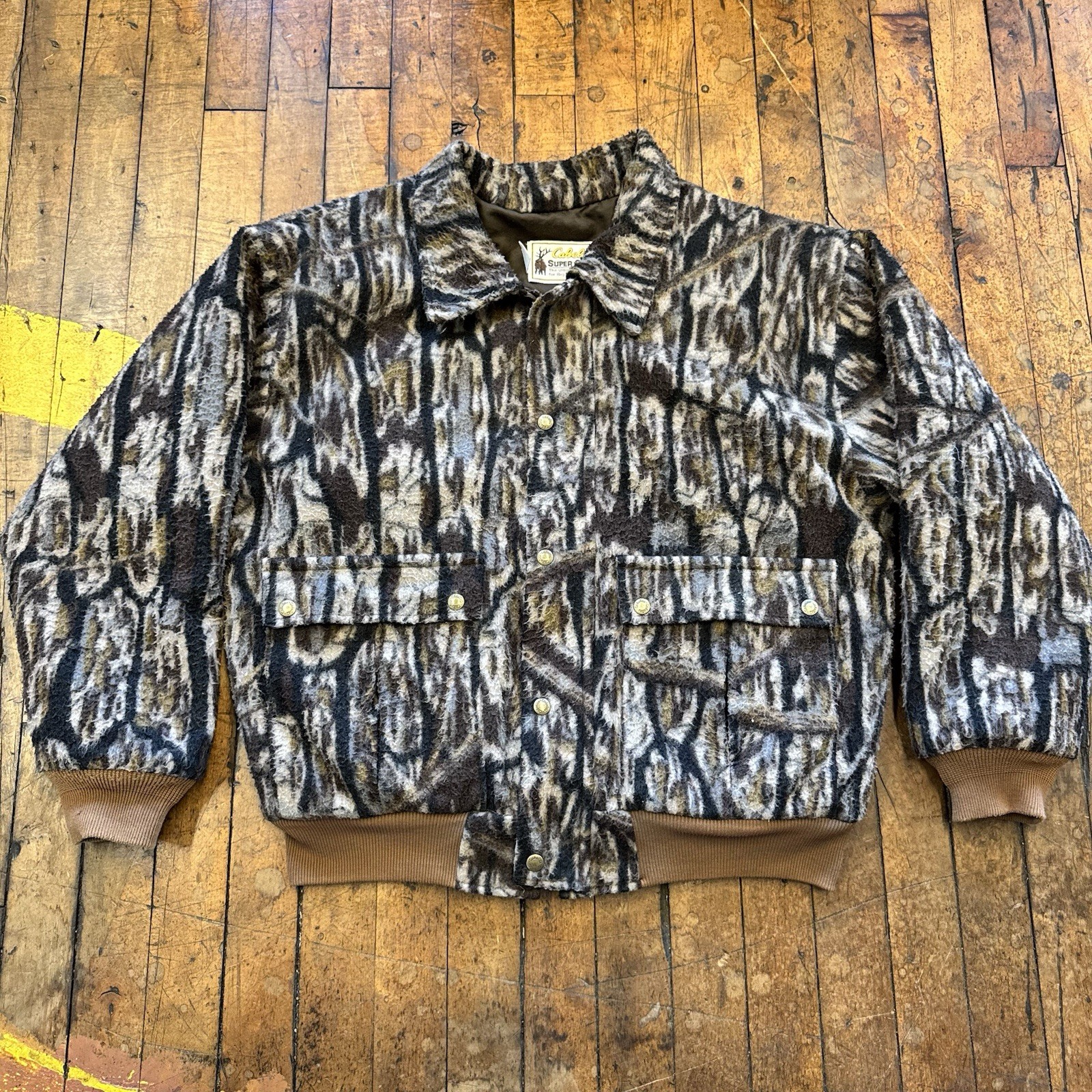 Cabelas Super Slam Insulated Breaker Camo Hunting Coat Jacket Large, Made in USA Cabelas Super Slam Insulated Breaker Camo Hunting Coat Jacket Large, Made in USA