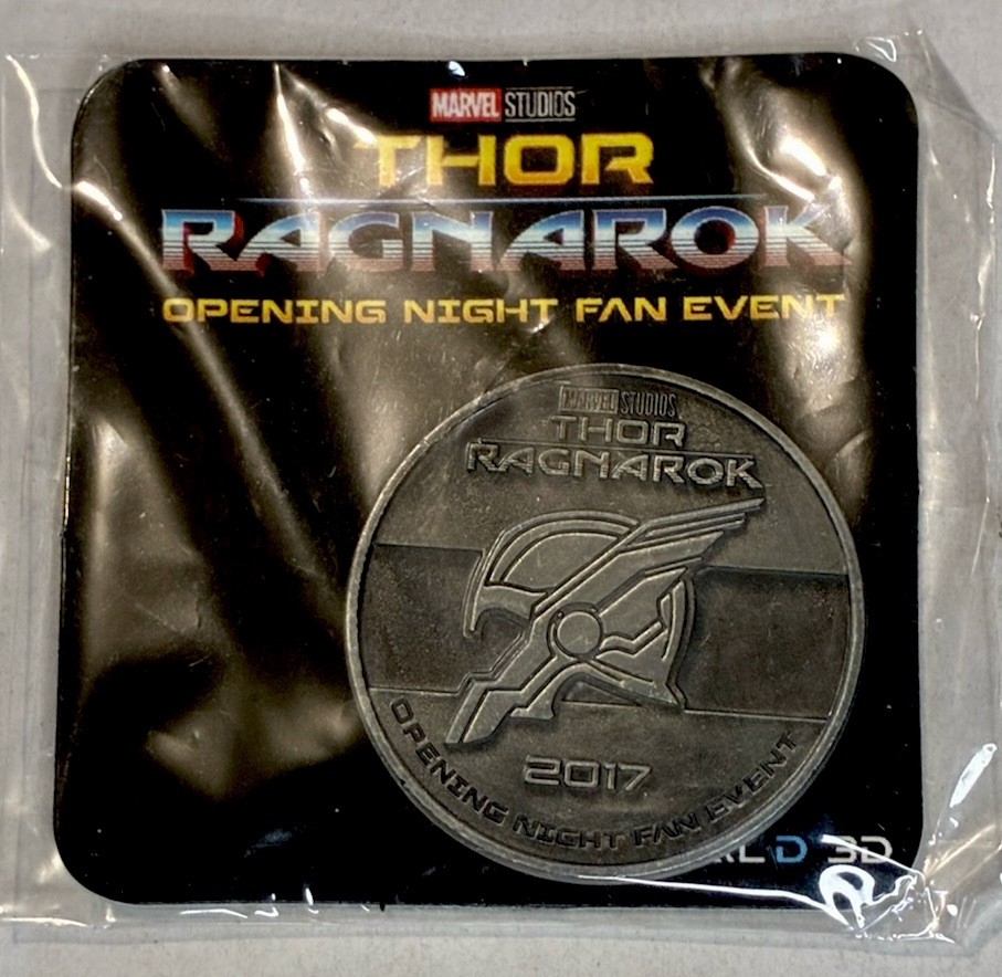 Thor Ragnarok Opening Night Fan Event Coin 2017 Marvel Studios Promo Thor Ragnarok Opening Night Fan Event Coin 2017 Marvel Studios Promo