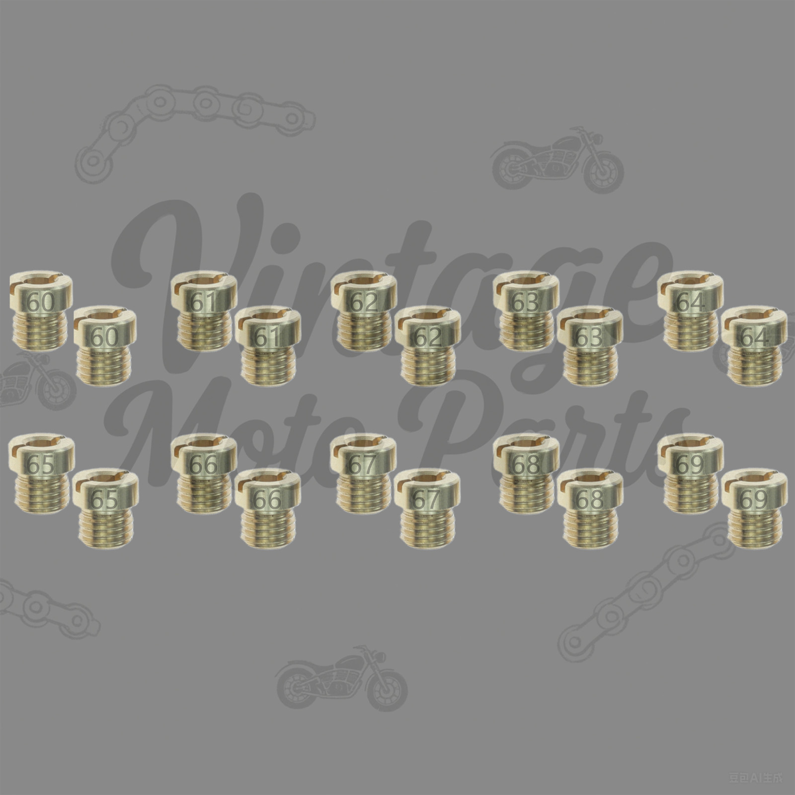 20pcs For Holley Carburetor 1/4-32 Gas Main JETS KIT 60-69 2 EACH 20PACK 60-2