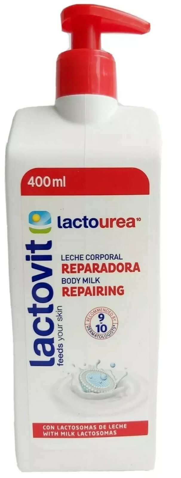 (PACK-13.5 fl. oz) LACTOVIT LACTOUREA BODY CREAM REPAIRS & CARES DRY SKIN CREAM