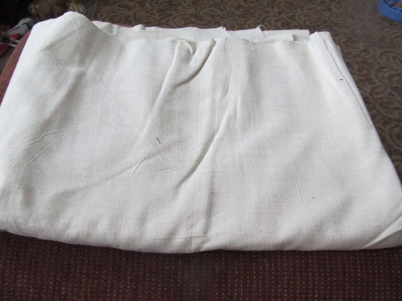 Homespun Fabric Woven Cotton Beige Solid Smoke Free Home Homespun Fabric Woven Cotton Beige Solid Smoke Free Home