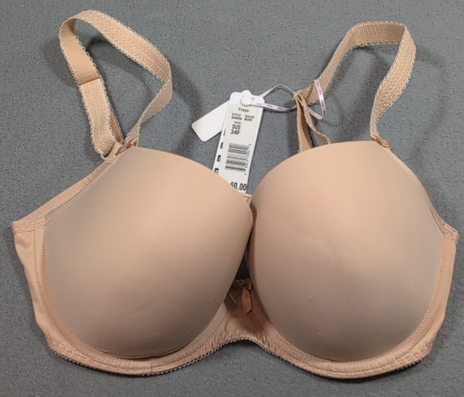 NWT Freya Deco AA4234NUE Nude Molded Underwired T-Shirt Plunge Bra UK Sizing 34F NWT Freya Deco AA4234NUE Nude Molded Underwired T-Shirt Plunge Bra UK Sizing 34F