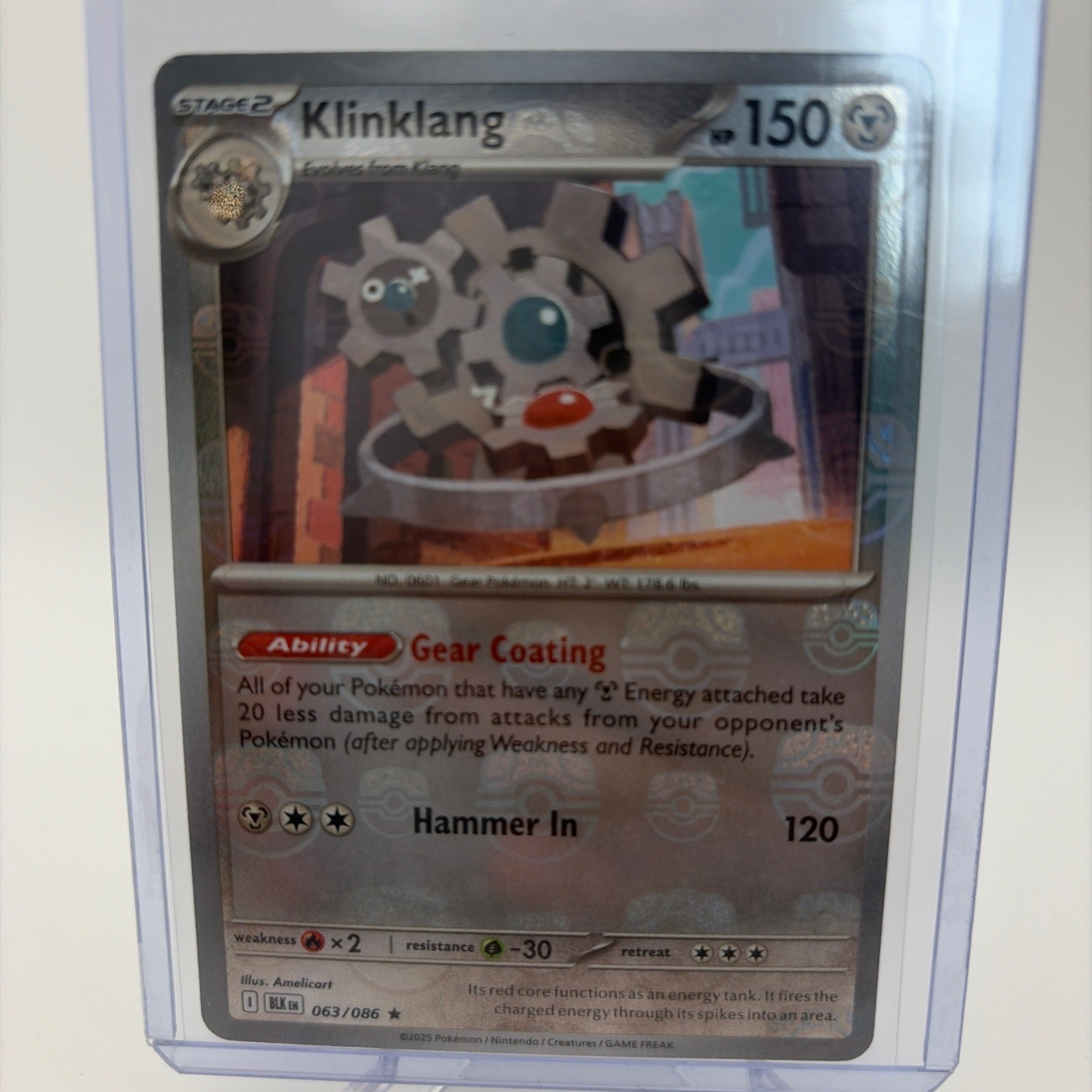Klinklang Master Ball Reverse Holo 063/086 Klinklang Master Ball Reverse Holo 063/086