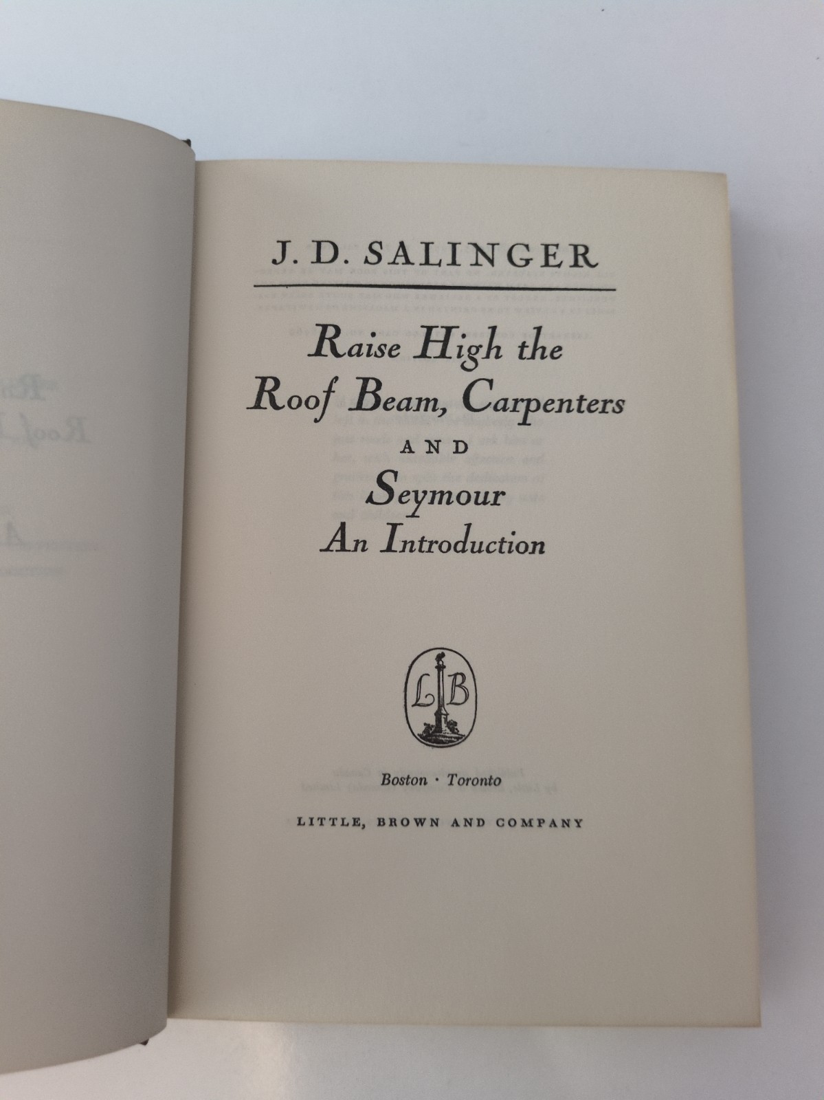 1959 Raise High the Roof Beam, Carpenters & Seymour J.D. Salinger 1ST ED HC VTG 1959 Raise High the Roof Beam, Carpenters & Seymour J.D. Salinger 1ST ED HC VTG