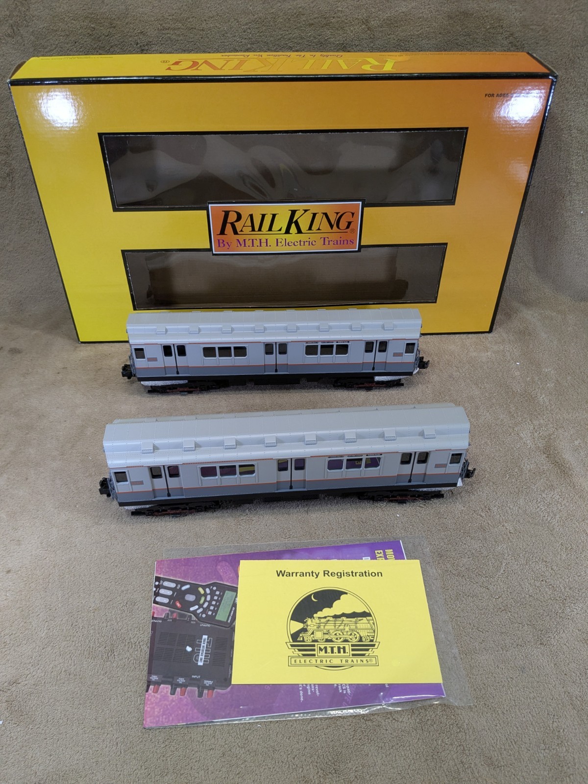 MTH Rail King 30-2373-3 Metro Transportation R-12  2-Car Non Powered Subway Set