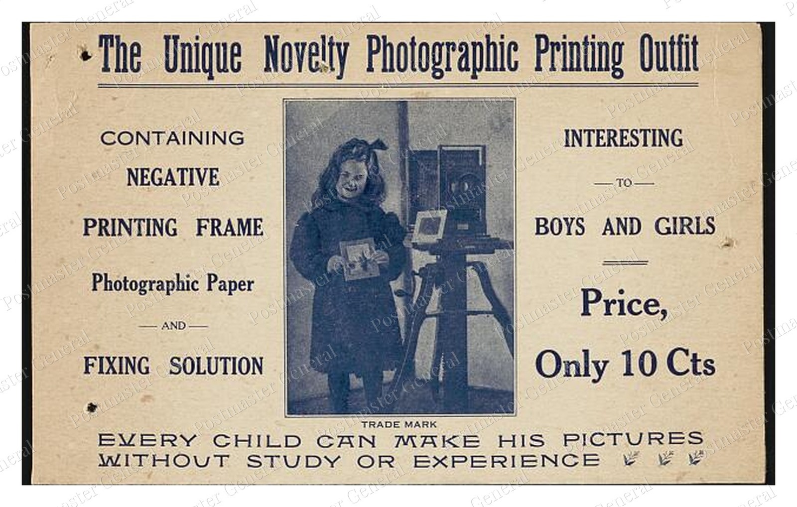 Novelty Photographic Outfit Standard Postcard COPY RPPC Novelty Photographic Outfit Standard Postcard COPY RPPC
