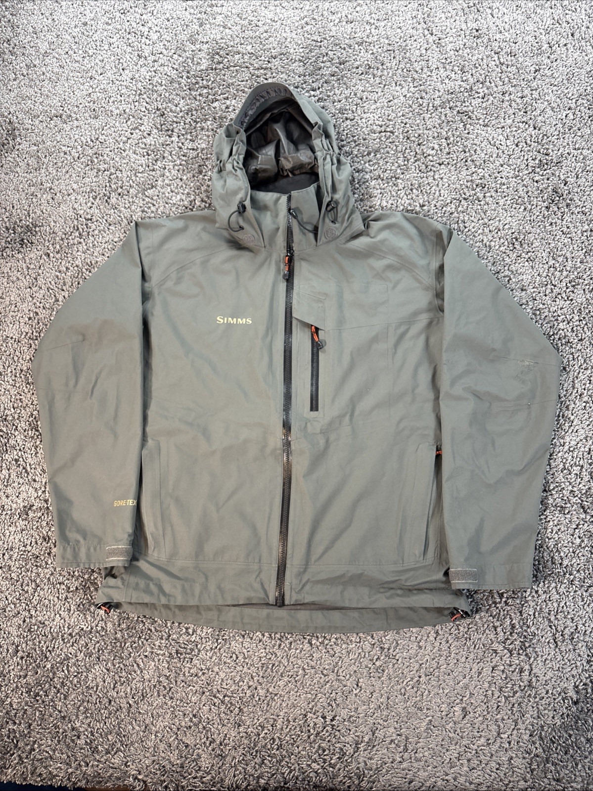 Simms Vapor Elite Jacket Mens M Early full Gore-tex model Gray Fishing Outdoor