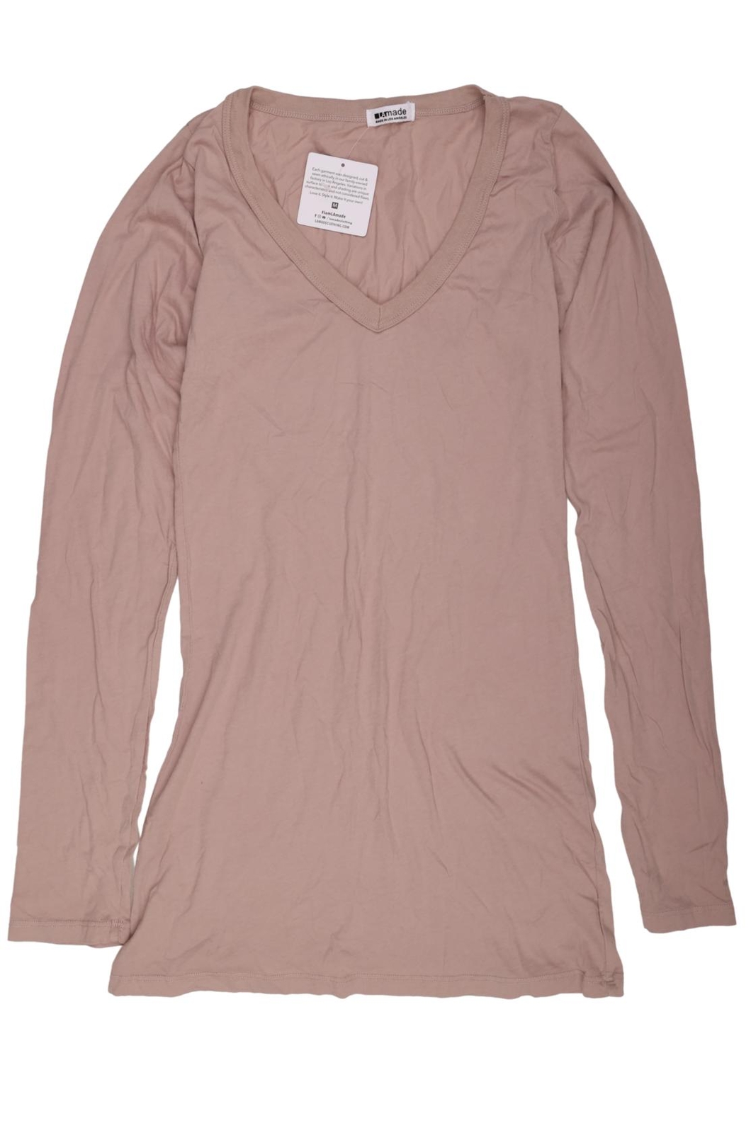 LAMADE Long Sleeve Crew Neck Top In Blush  M 300693