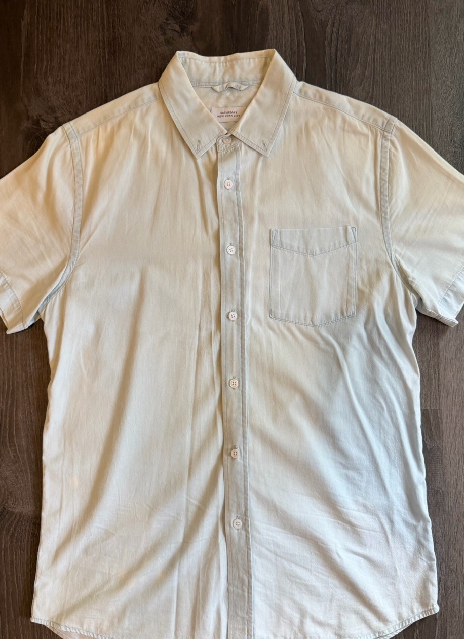 Saturdays NYC Men’s Short Sleeve Button Up Size Medium