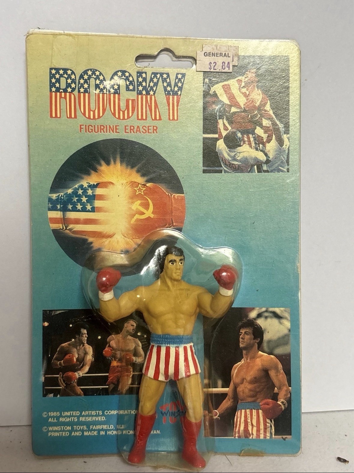 Rocky Balboa Vintage 1985 Figure Eraser Winston Toys Rocky IV Rocky Balboa Vintage 1985 Figure Eraser Winston Toys Rocky IV