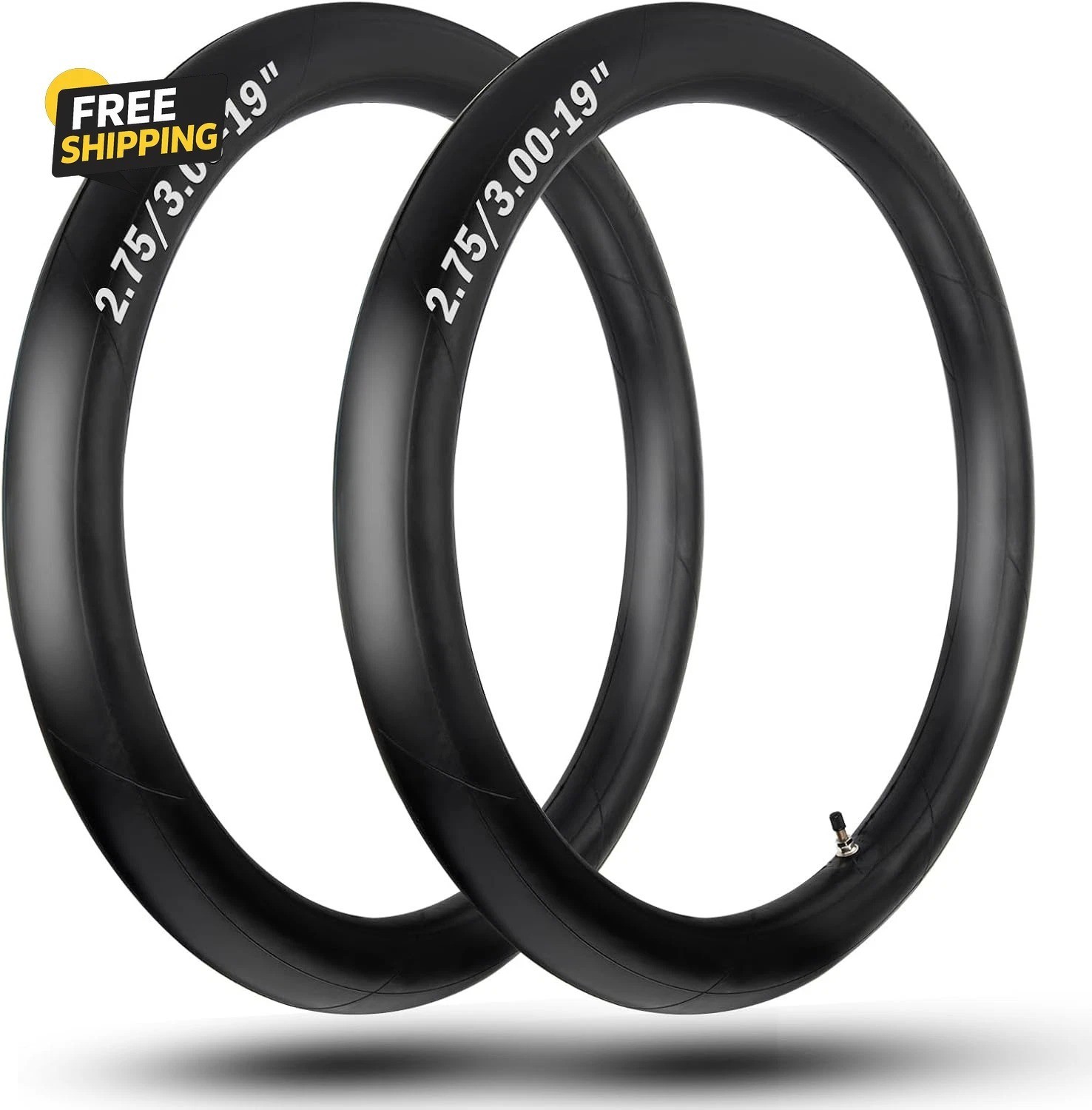 (2-Pack) 2.75/3.00-19 Dirt Bike Inner Tubes Heavy Duty 70/100-19 TR4 Valve Stem