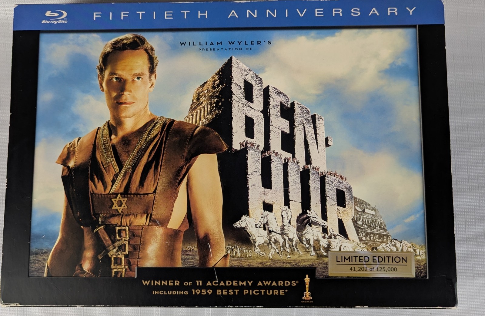 Ben-Hur Blu-ray Disc, 2011, 3-Disc Set Limited Edition 50th Ann Box Set