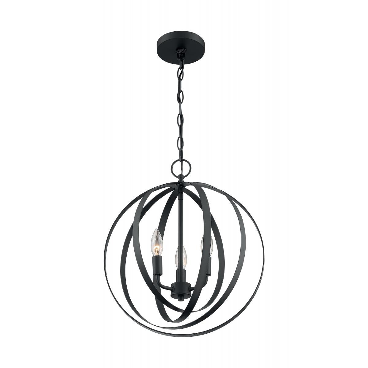 SATCO NUVO ---Pendleton - 3 Light Pendant with- Matte Black Finish SATCO NUVO ---Pendleton - 3 Light Pendant with- Matte Black Finish