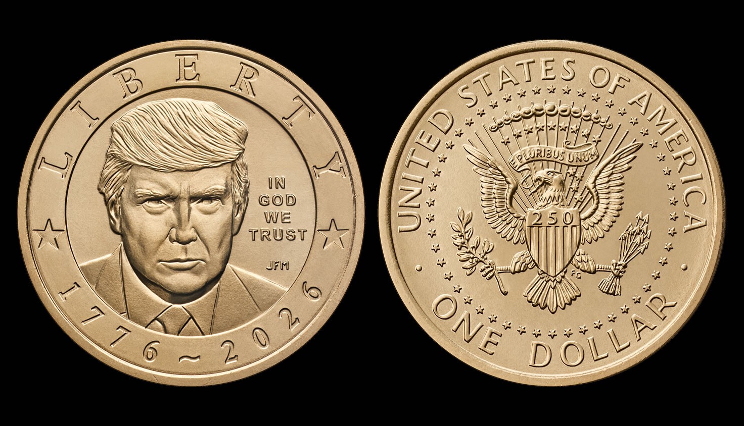 2026 P $1 TRUMP Presidential Semiquincentenial Dollar Dual Dated GEM BU 250th 2026 P $1 TRUMP Presidential Semiquincentenial Dollar Dual Dated GEM BU 250th